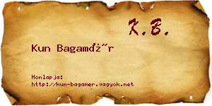 Kun Bagamér névjegykártya